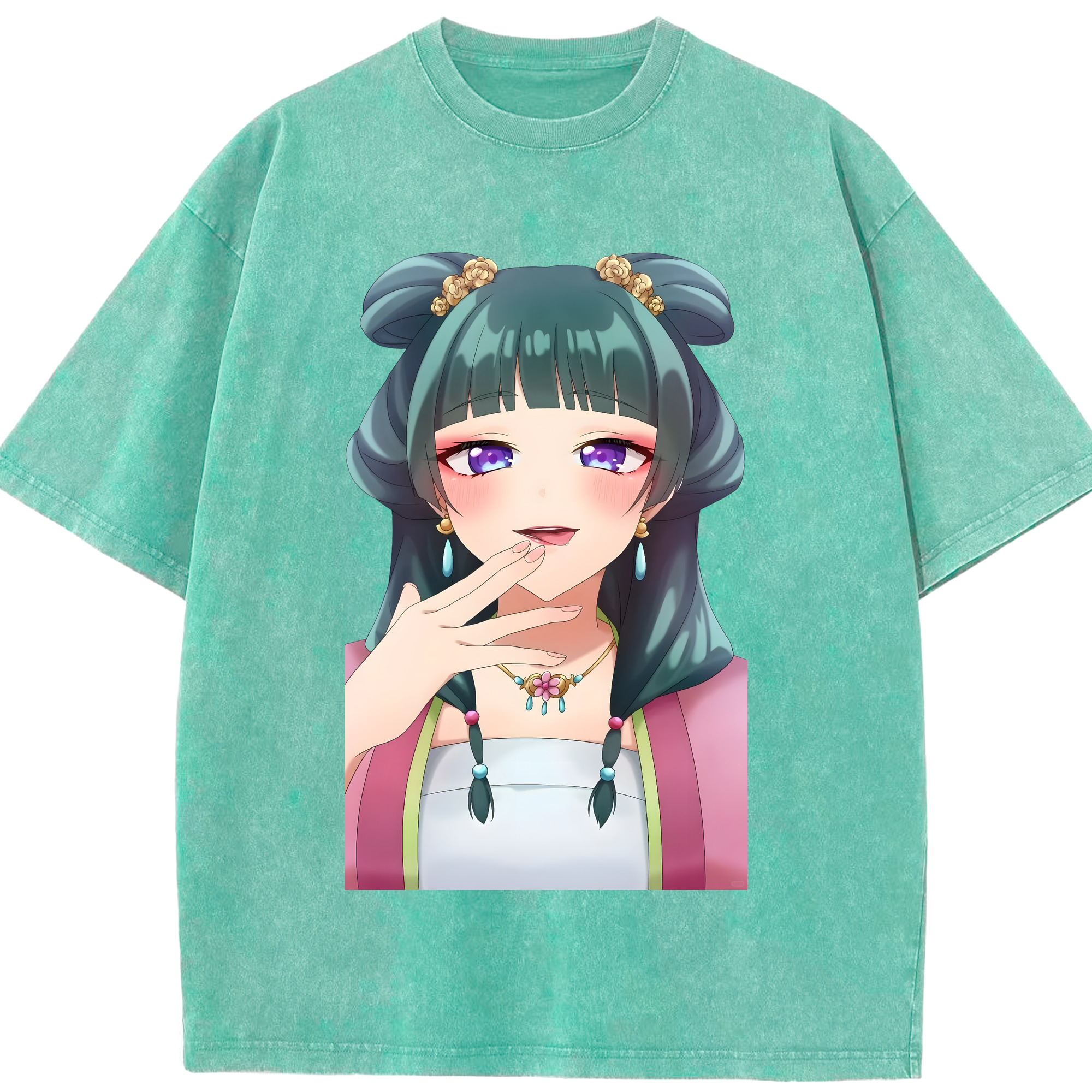 （画像用） 薬屋のひとりごと The Apothecary Diaries 綿100% ヴィンテージ風 半袖Tシャツ（フロントプリント）